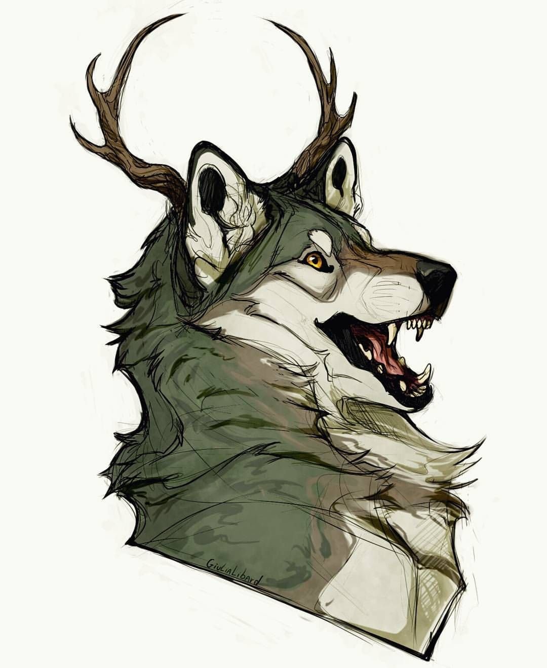 Рисунок волка для срисовки