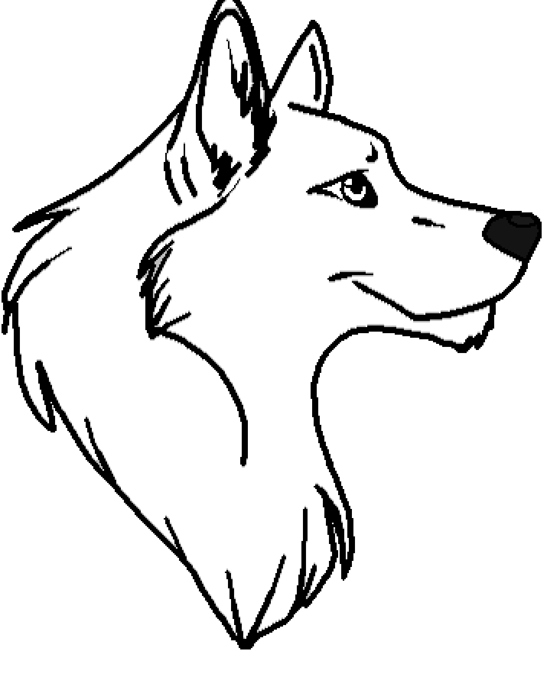 Рисунок волка карандашом для срисовки