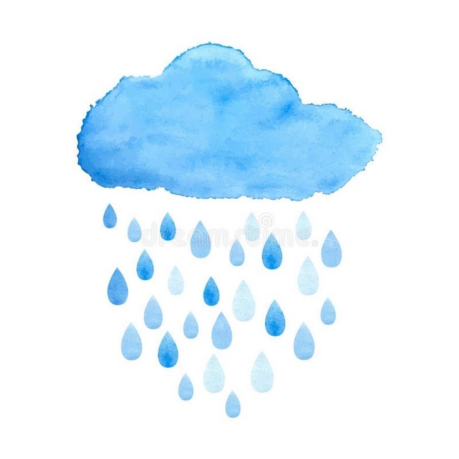 Рисование с малышами дождик и тучка