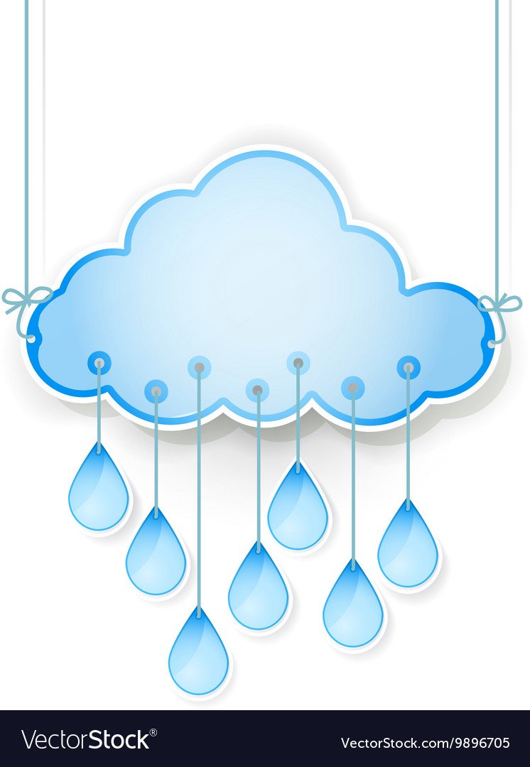 Облако с капельками для детей