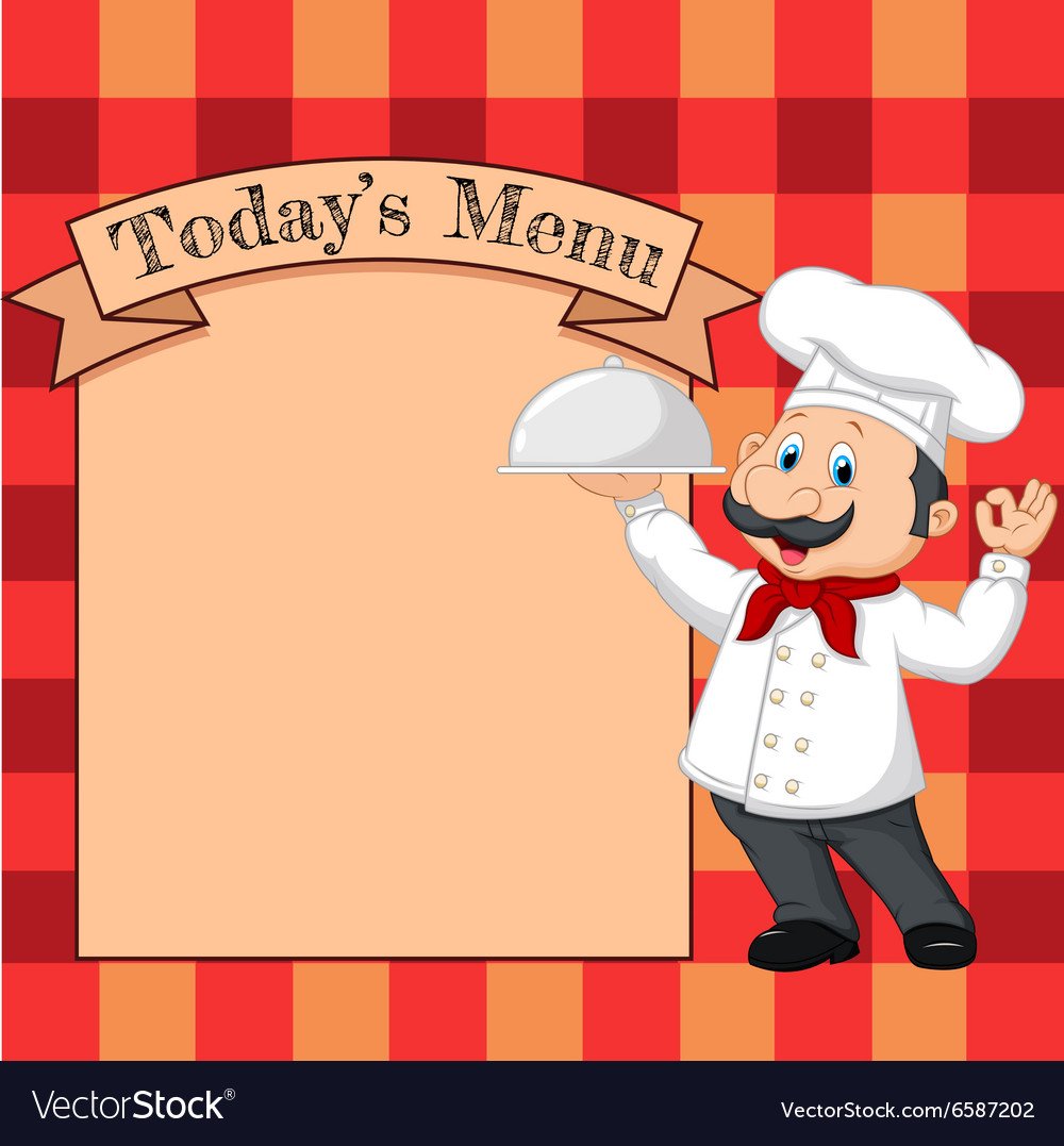 Стенд меню с поваром