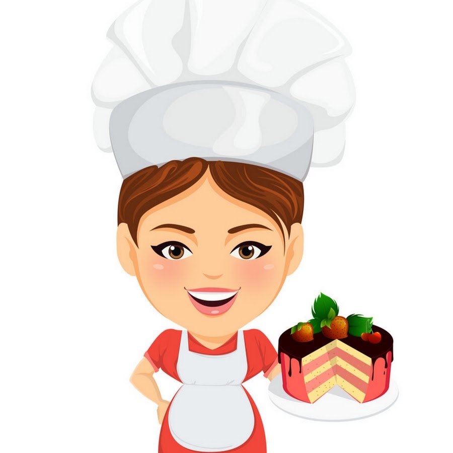 Веселый повар женщина