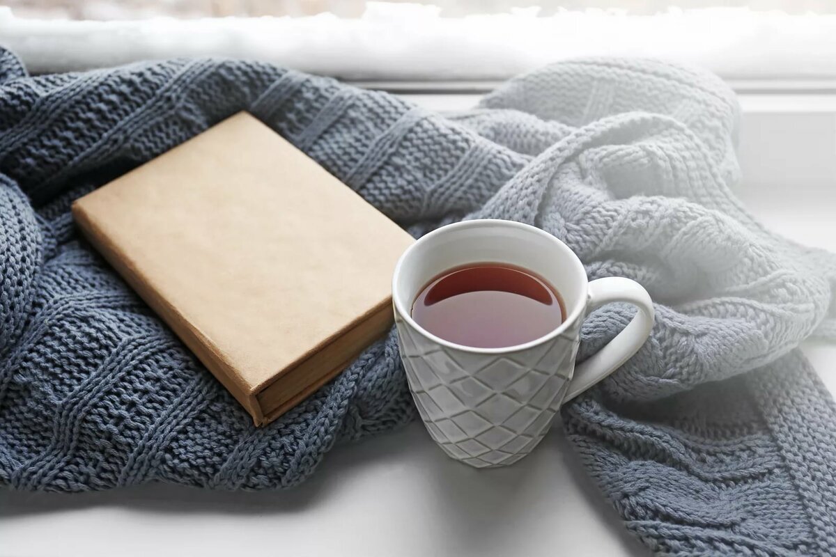 Теплый плед и чай