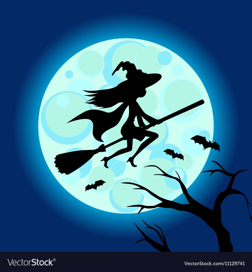 Ведьма на метле Луна