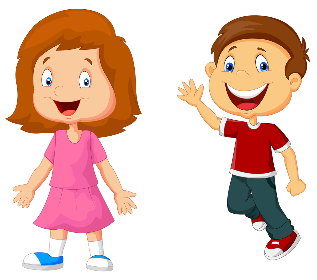 Мультяшные дети прощаются