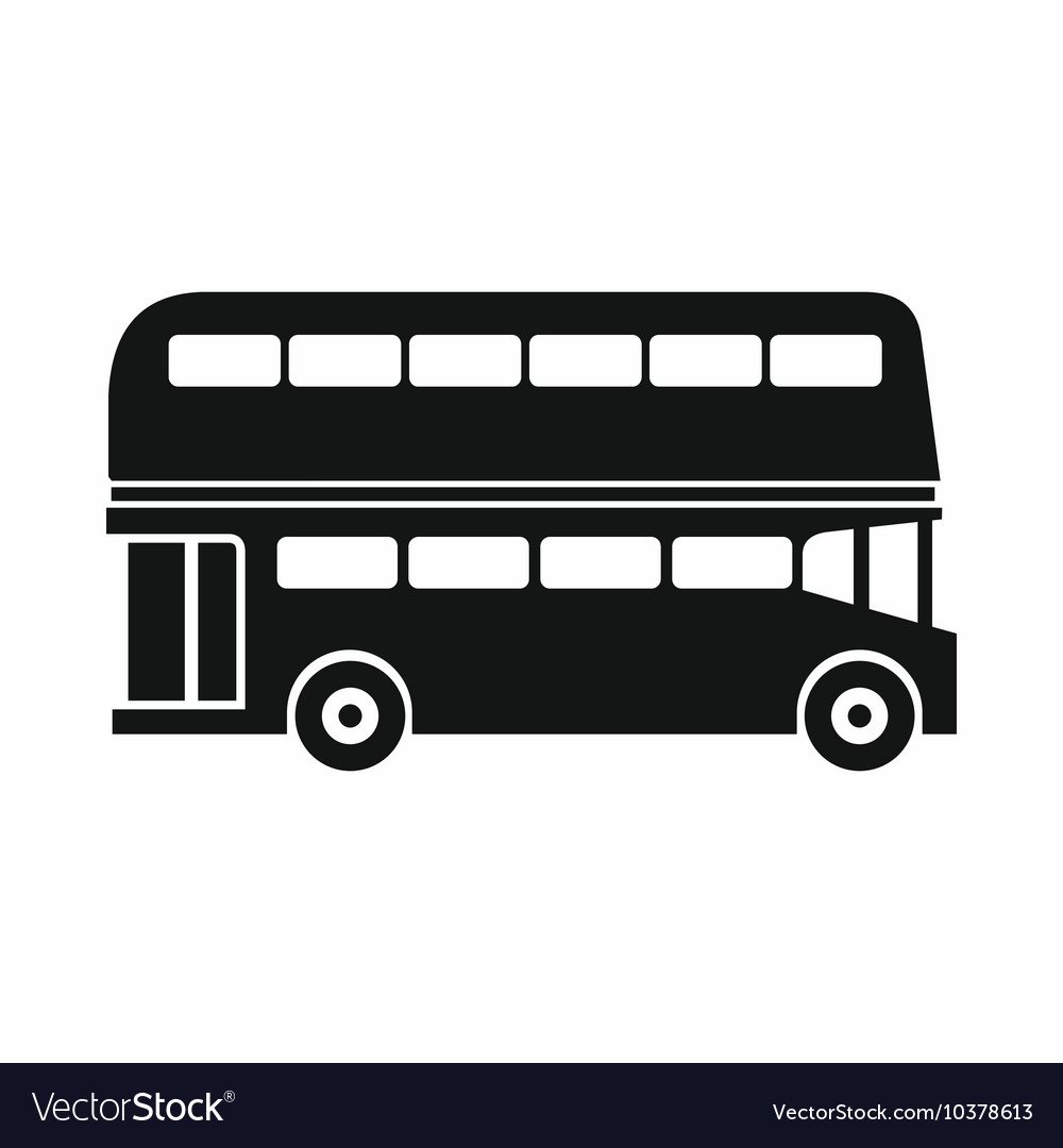 Черный автобус на прозрачном фоне