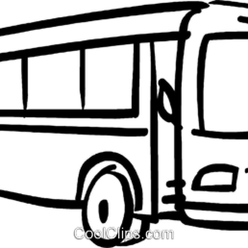 Автобус мультяшный чб