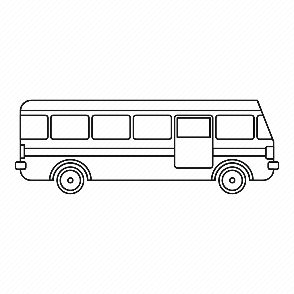 Автобус контурный значок