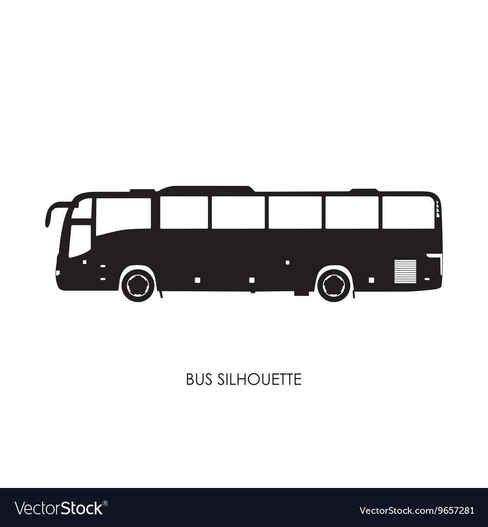 Силуэт автобуса сбоку