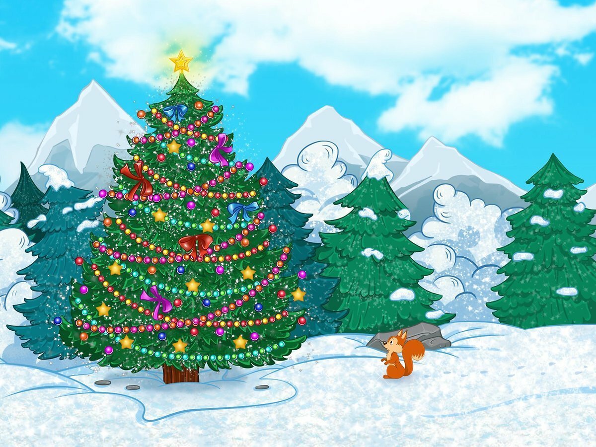 Елка в снегу