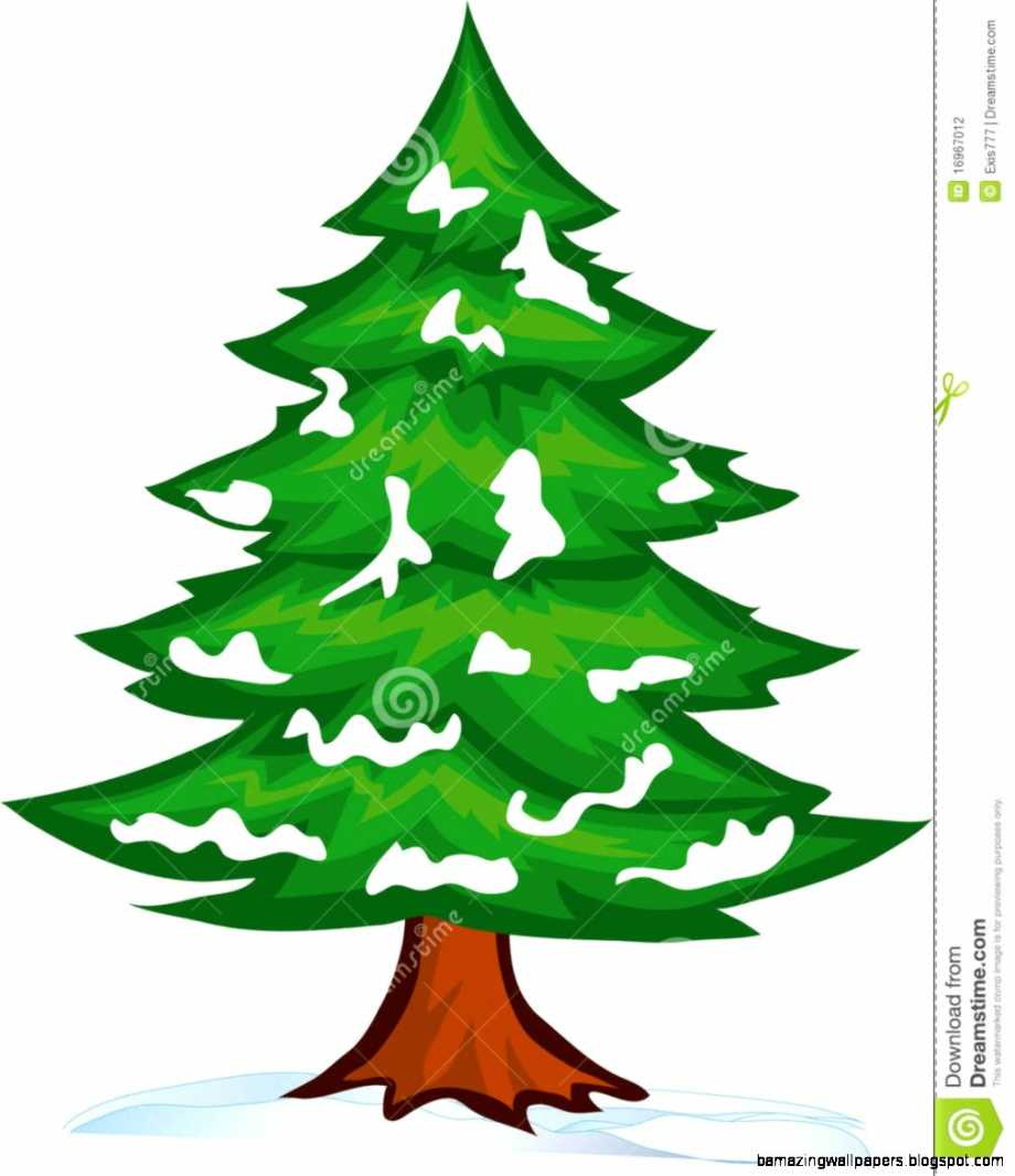 Фон елки в снегу