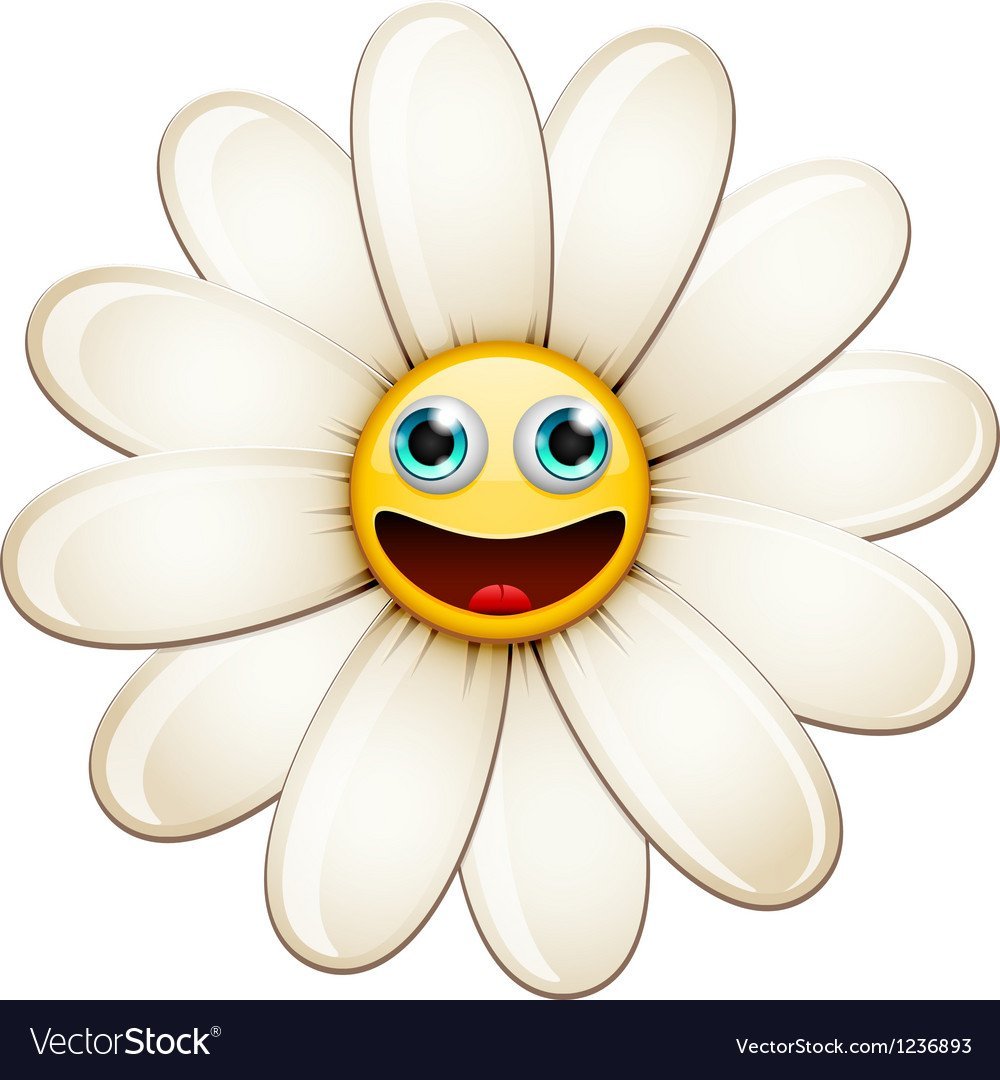 Ромашки мультяшные