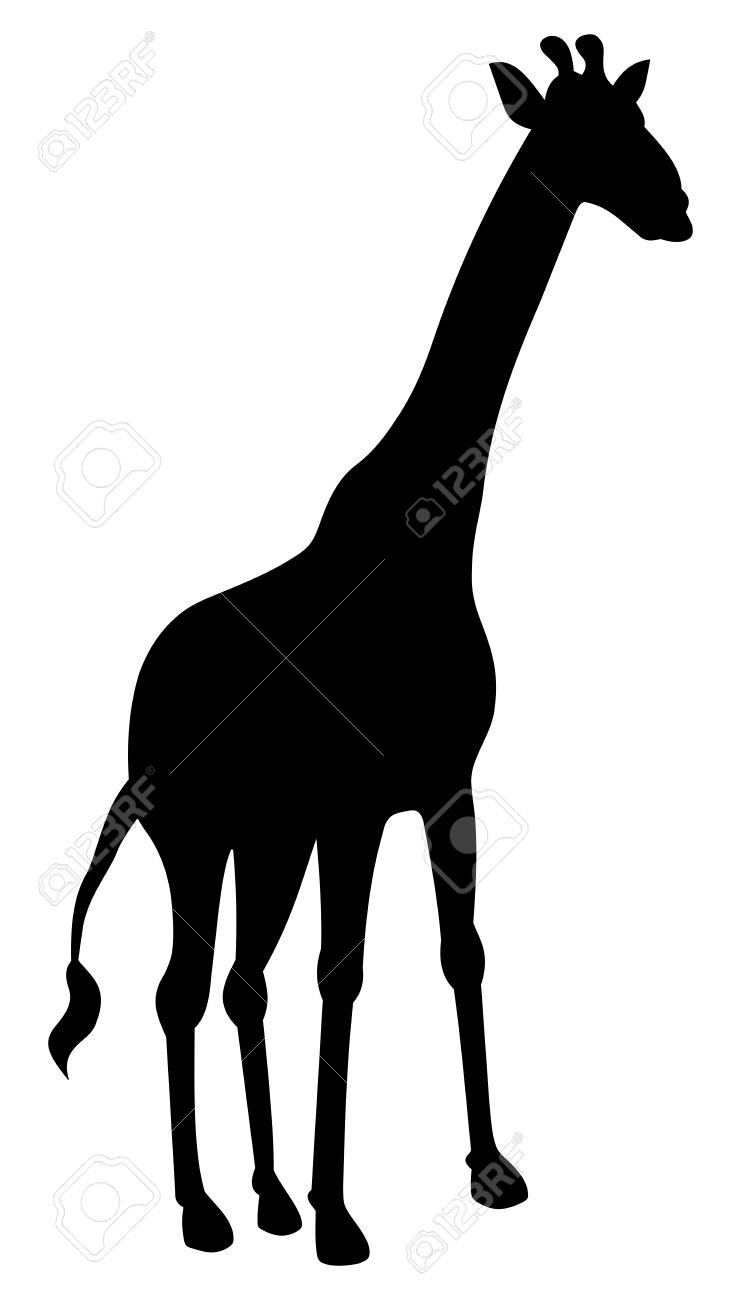 Силуэт жирафа мультяшного