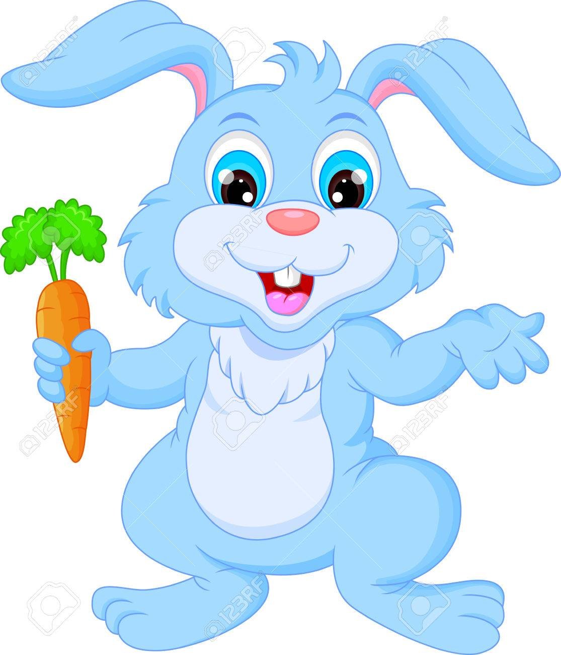 Кролик с морковкой рисунок