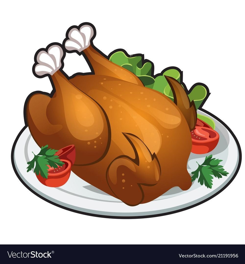 Курица гриль мультяшная