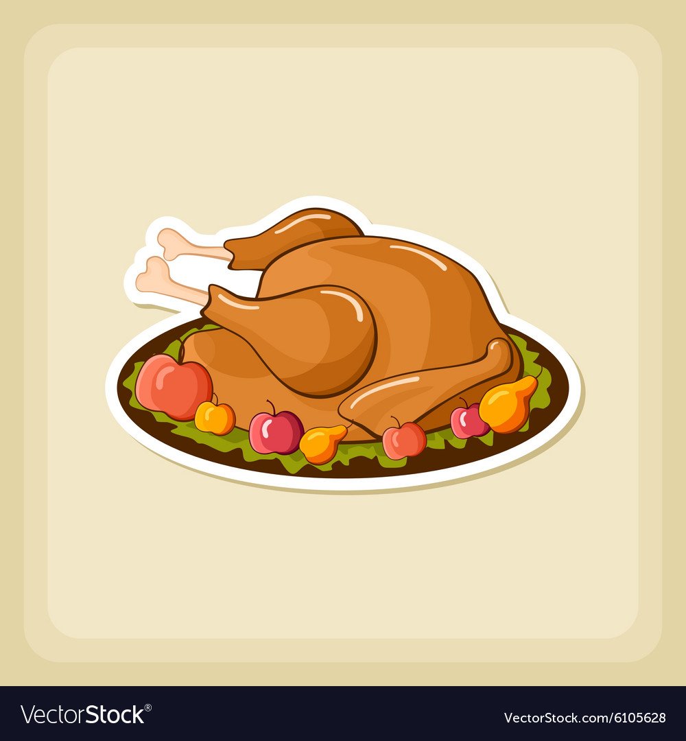 Жареная курица арт