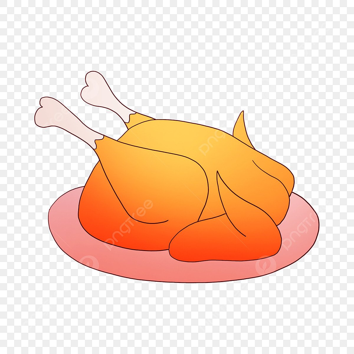 Как нарисовать милую курочку жареную