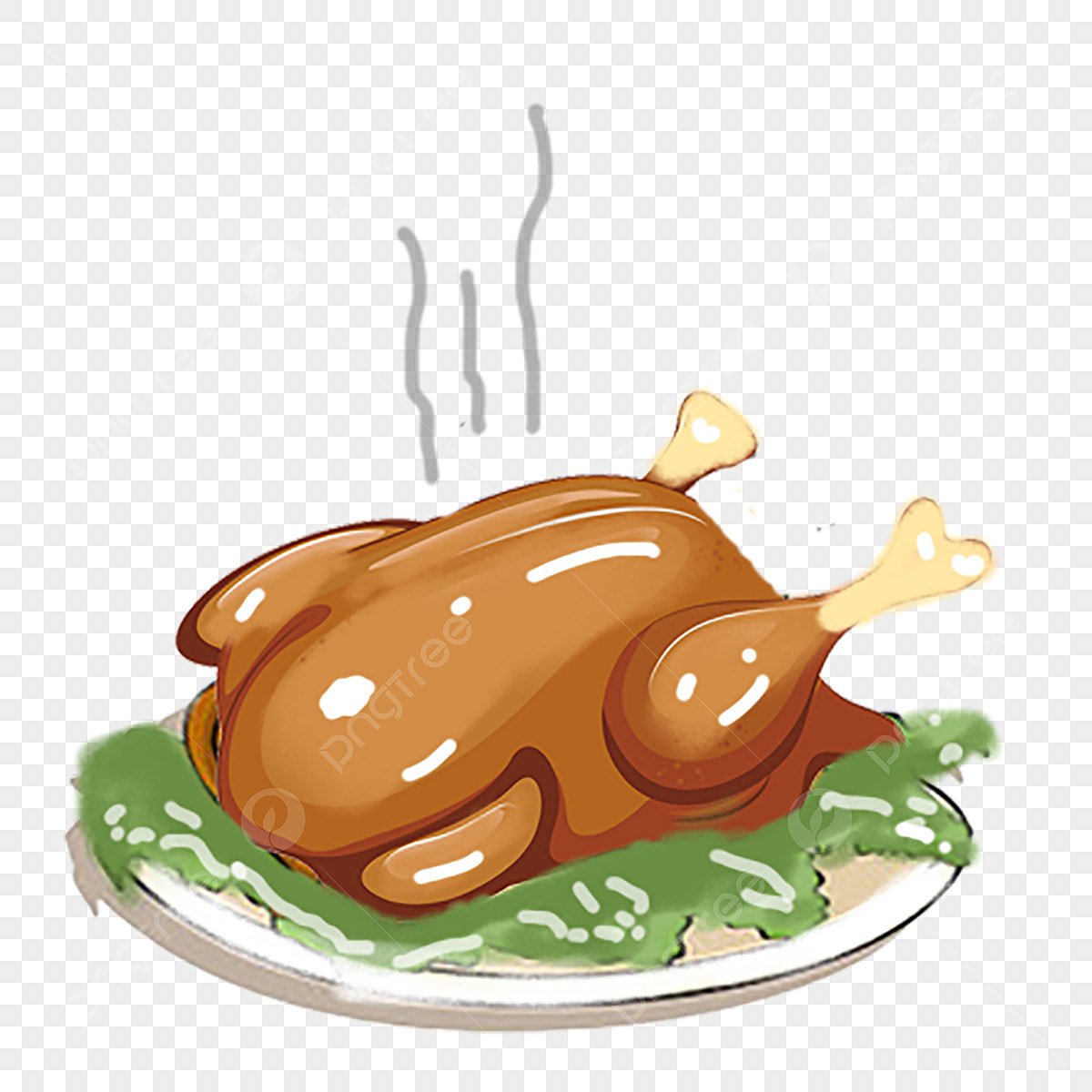 Нарисовать жареную курицу