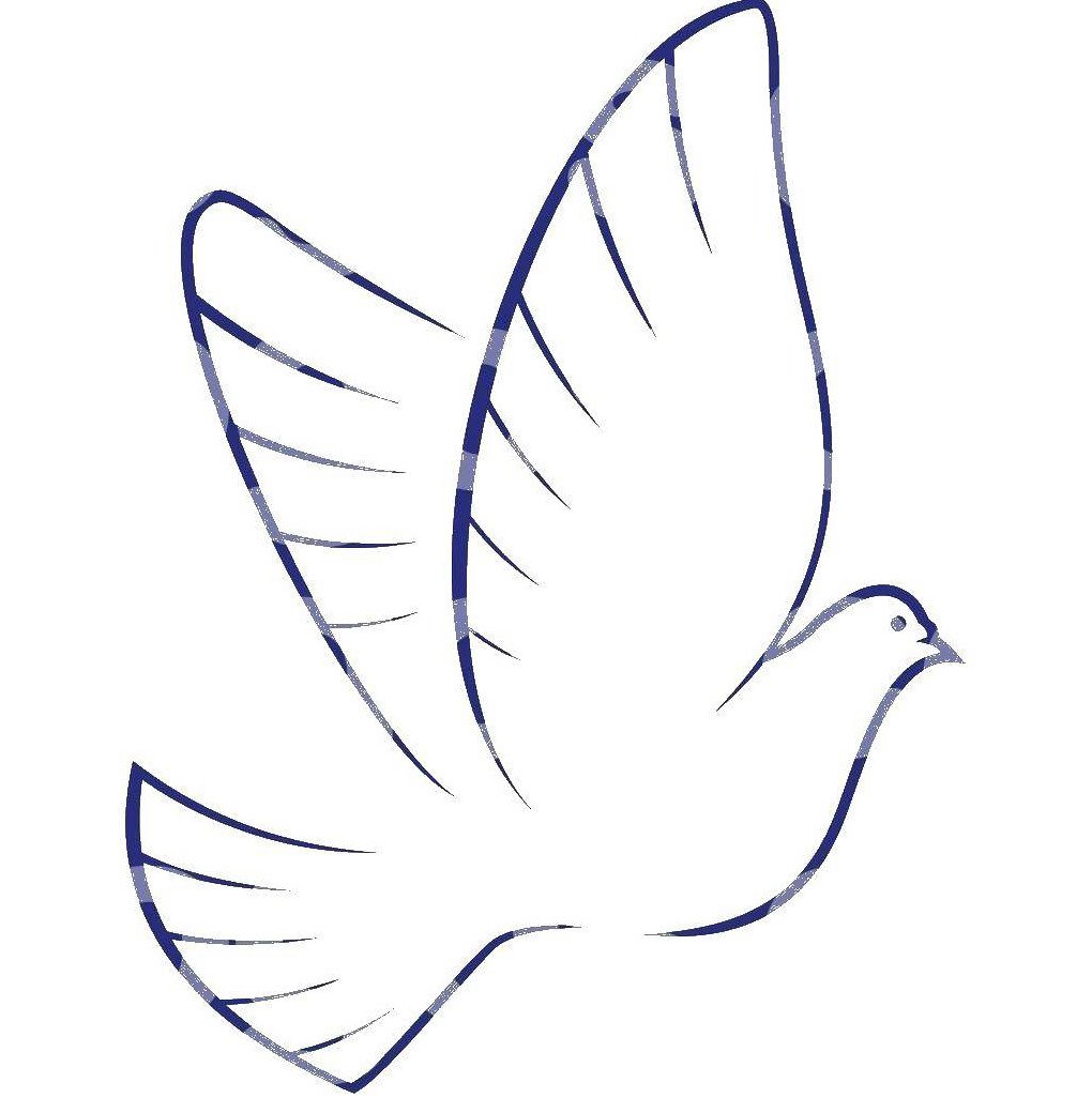 Трафарет голубя для вырезания
