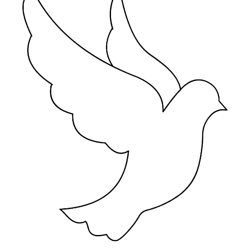 Трафарет голубя для вырезания