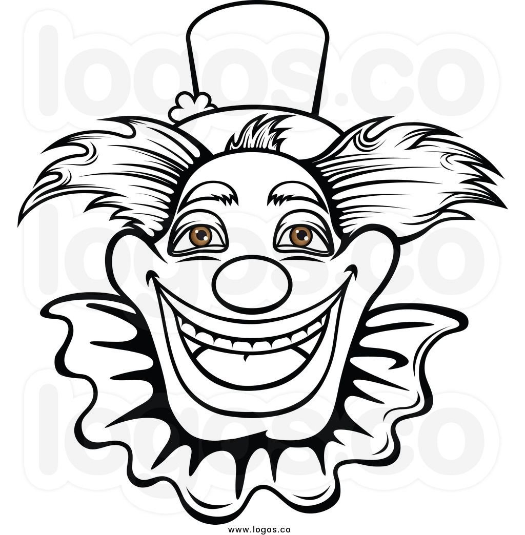 Клоун на черном фоне