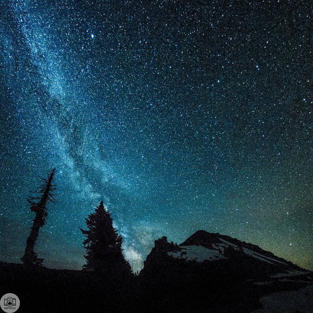 Бирюзовое звездное небо