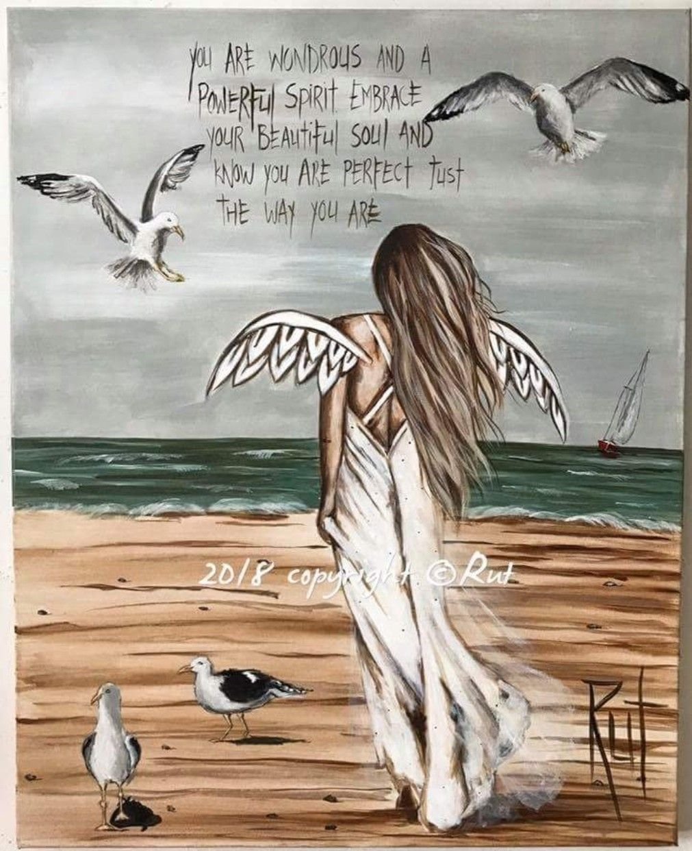 Ребенок Ангелочек с крыльями