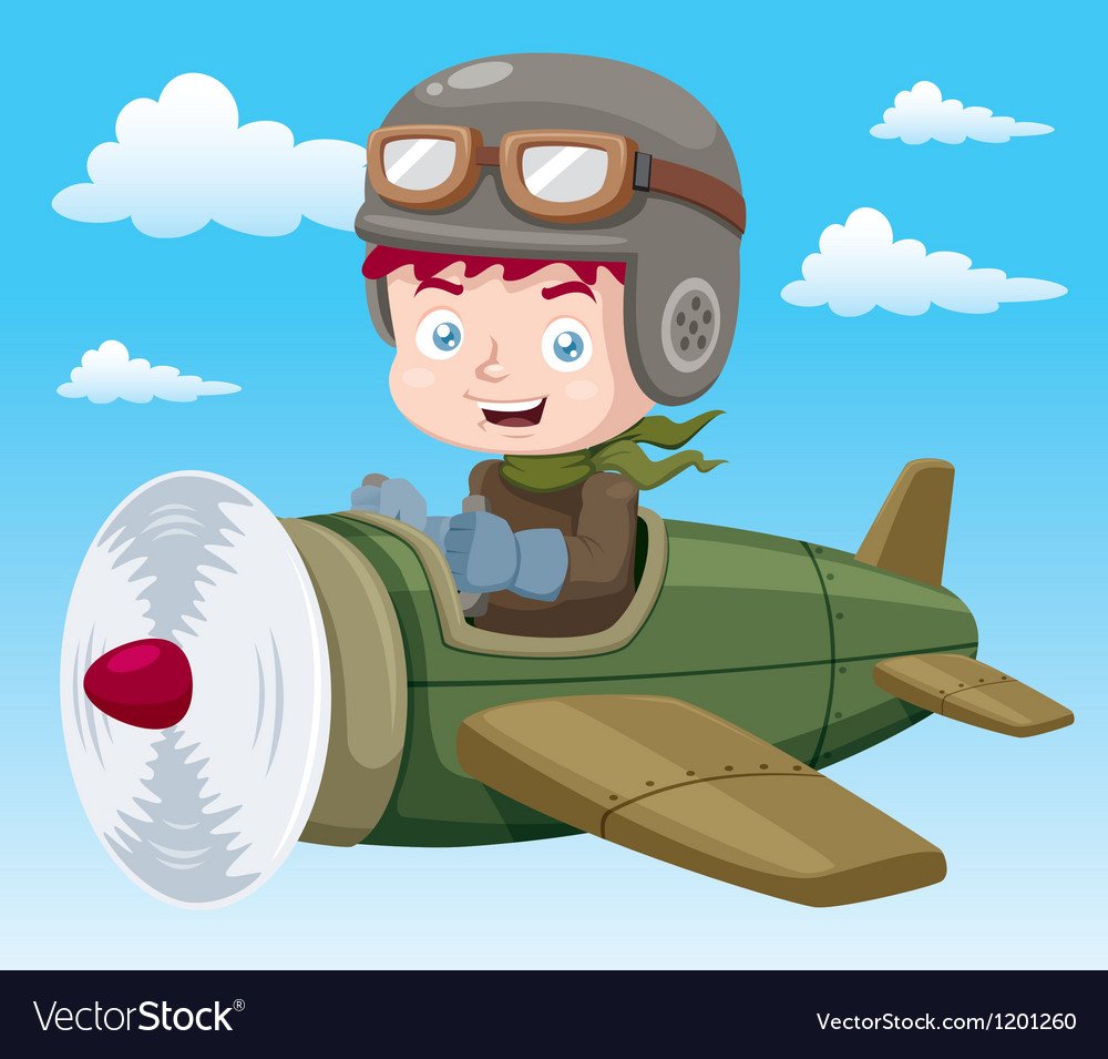 Экипаж и самолёт для детей