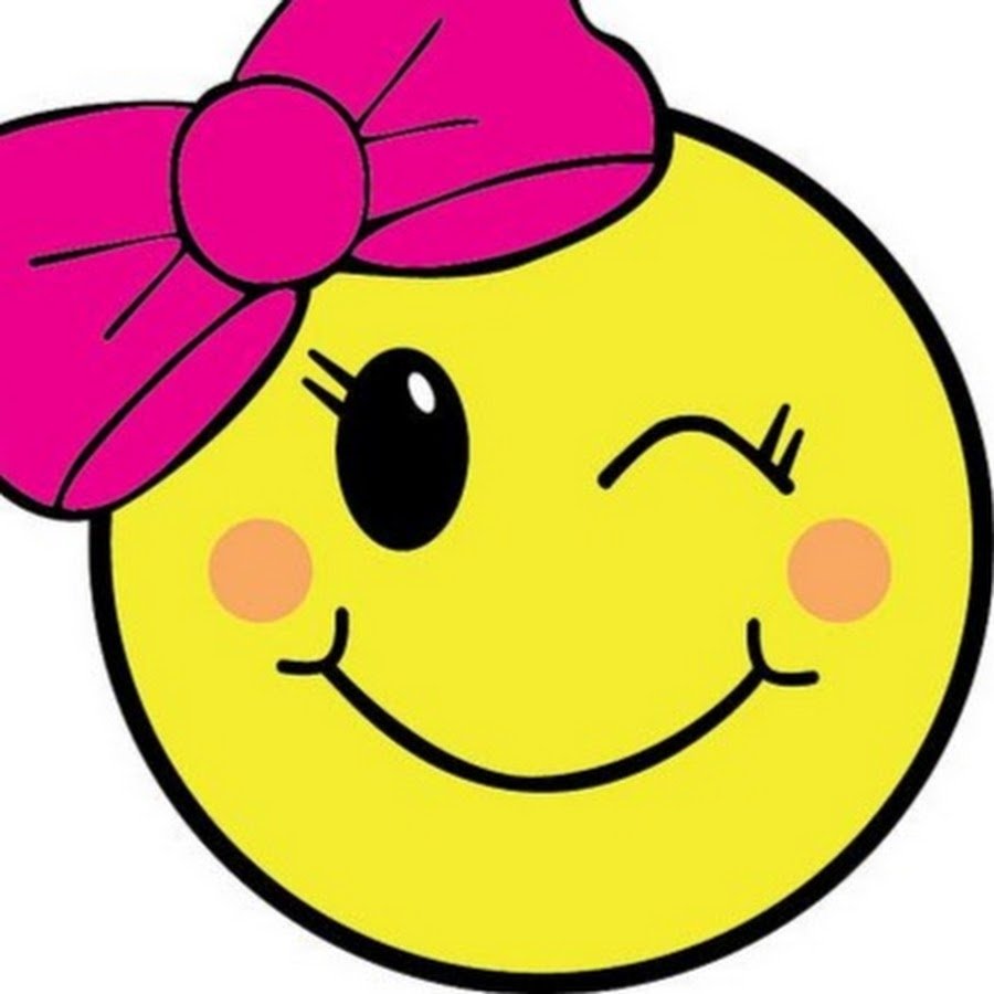 Смайлик девочка на прозрачном фоне