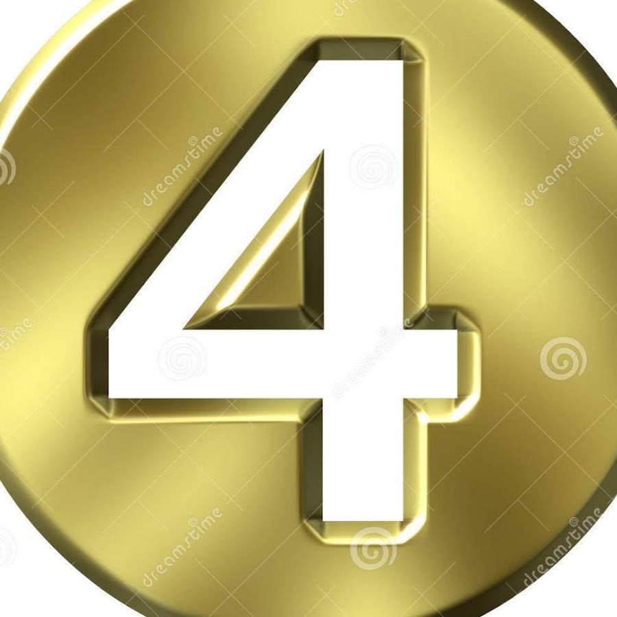 Цифра 4 в кружочке красивая