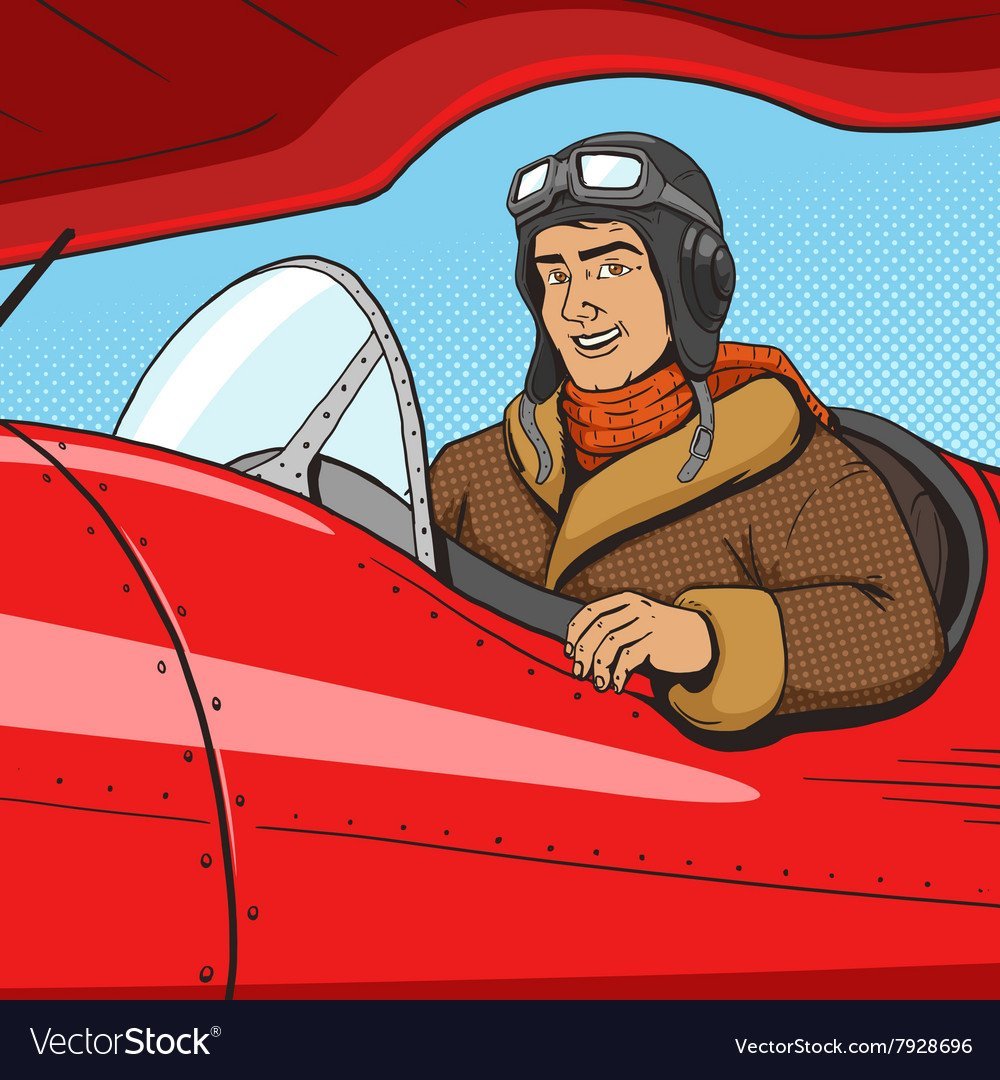 Плакат вырубной "летчик"