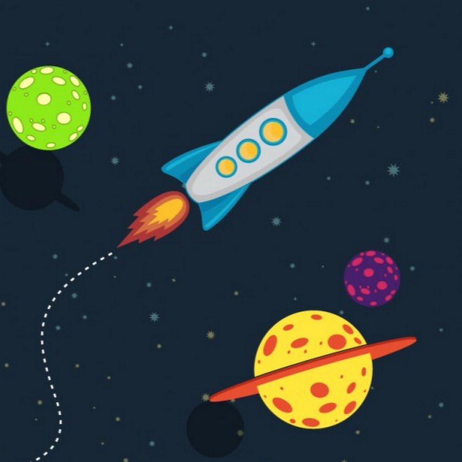 Ракета в космосе для детей