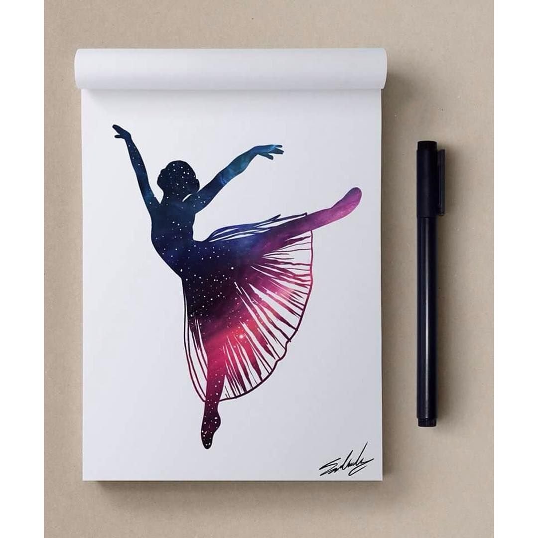 Цветные силуэты танцоров