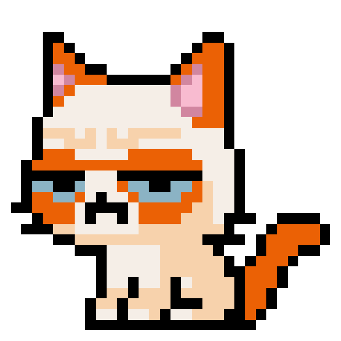 Кот пиксель арт
