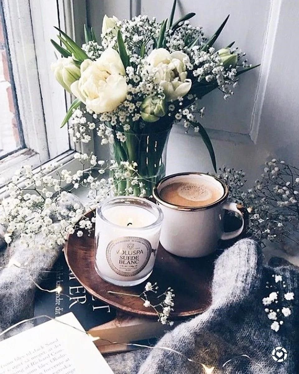 Стильные композиции кофе цветы