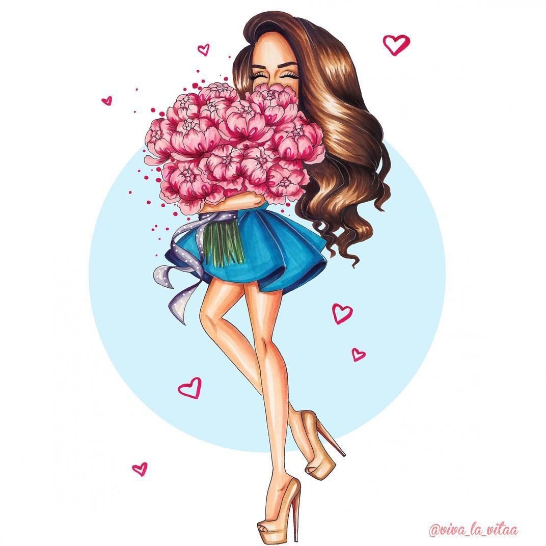 Фэшн иллюстрация косметика