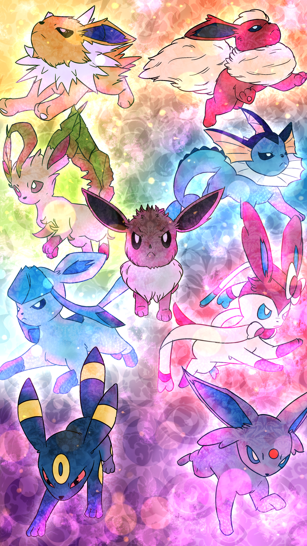 Вапореон Джолтеон Флареон эспеон