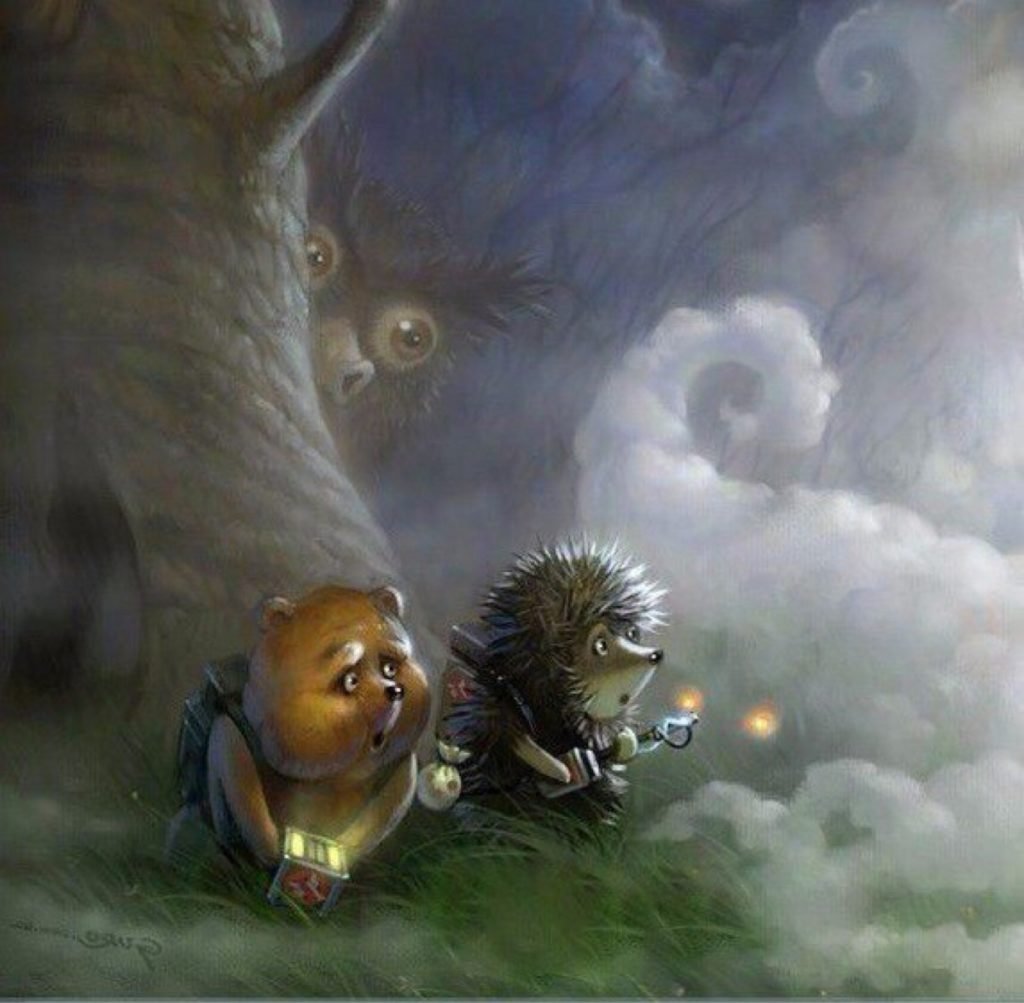 Ежик в тумане арт