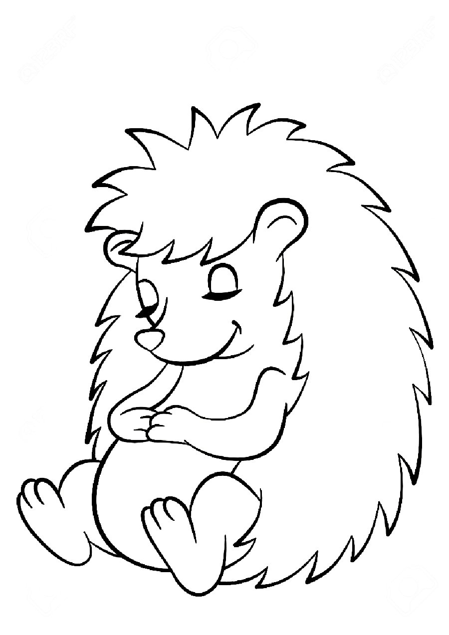 Ежик трафарет для аппликации