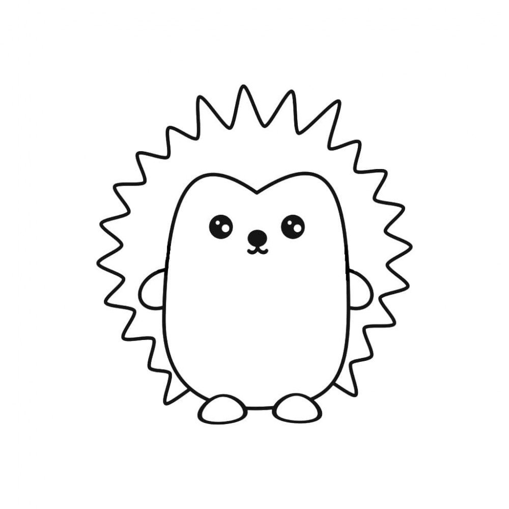 Ёжик рисунок раскраска