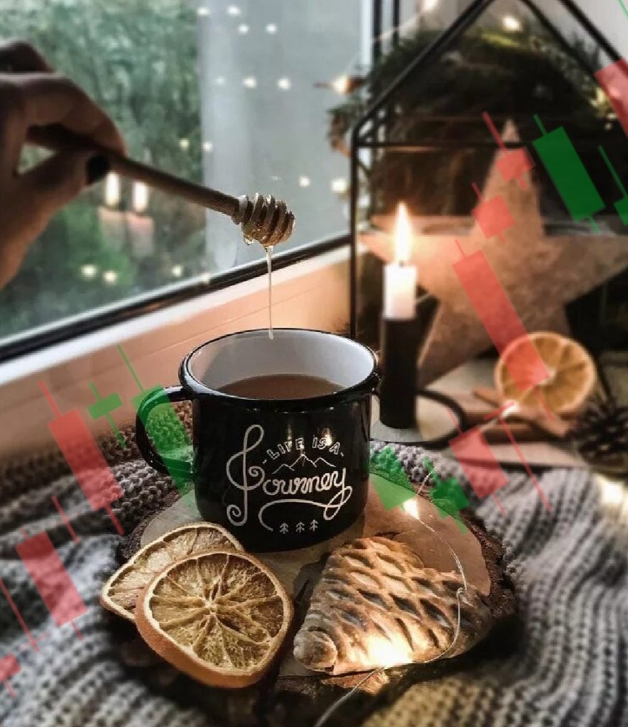 Чашка кофе в зимний вечер