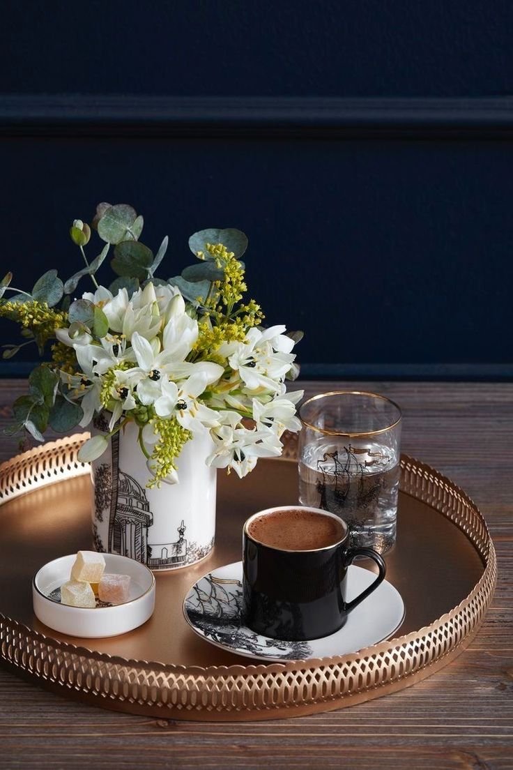 Кофе и цветы