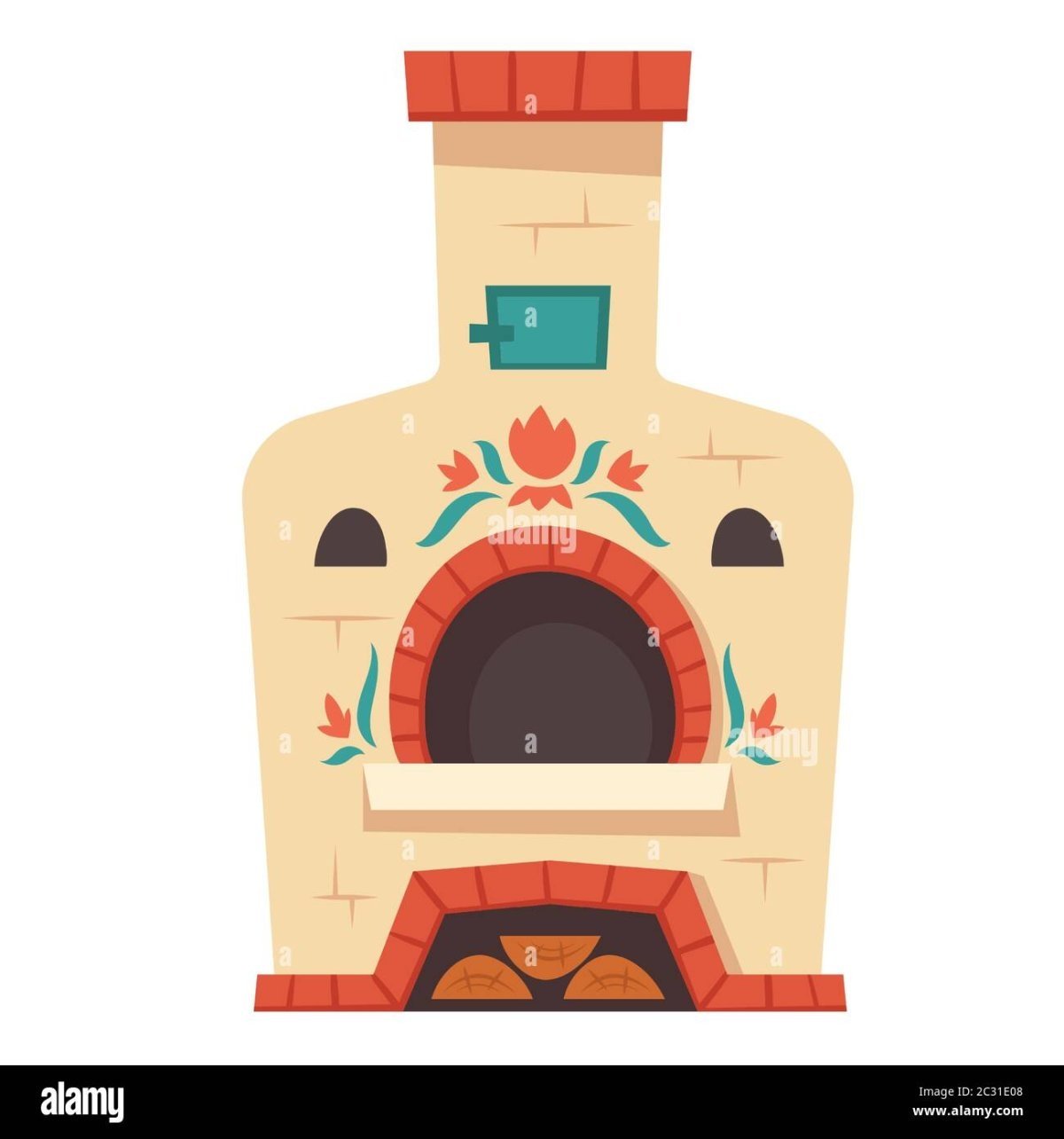 Русская печка вектор