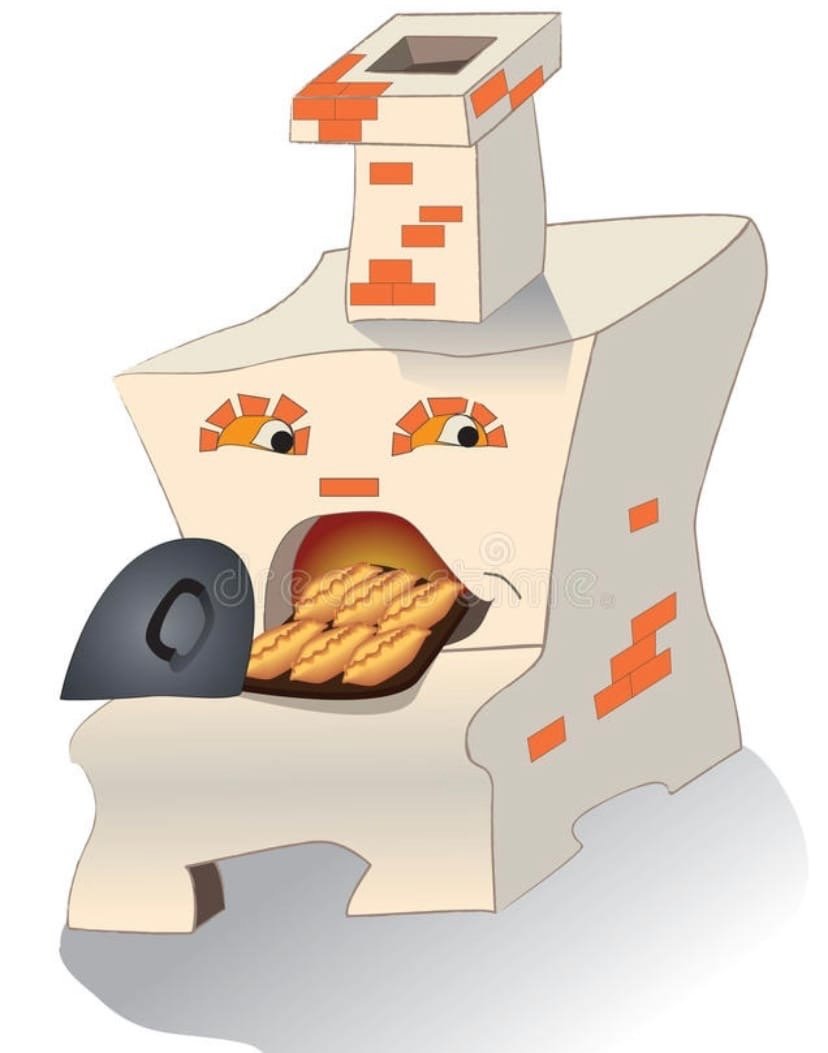 Сказочная печь с пирожками