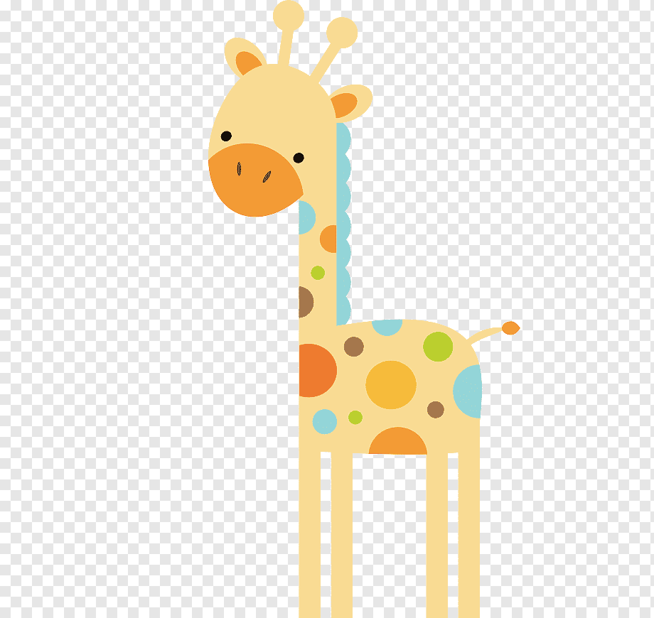 Жираф акварелью на белом фоне