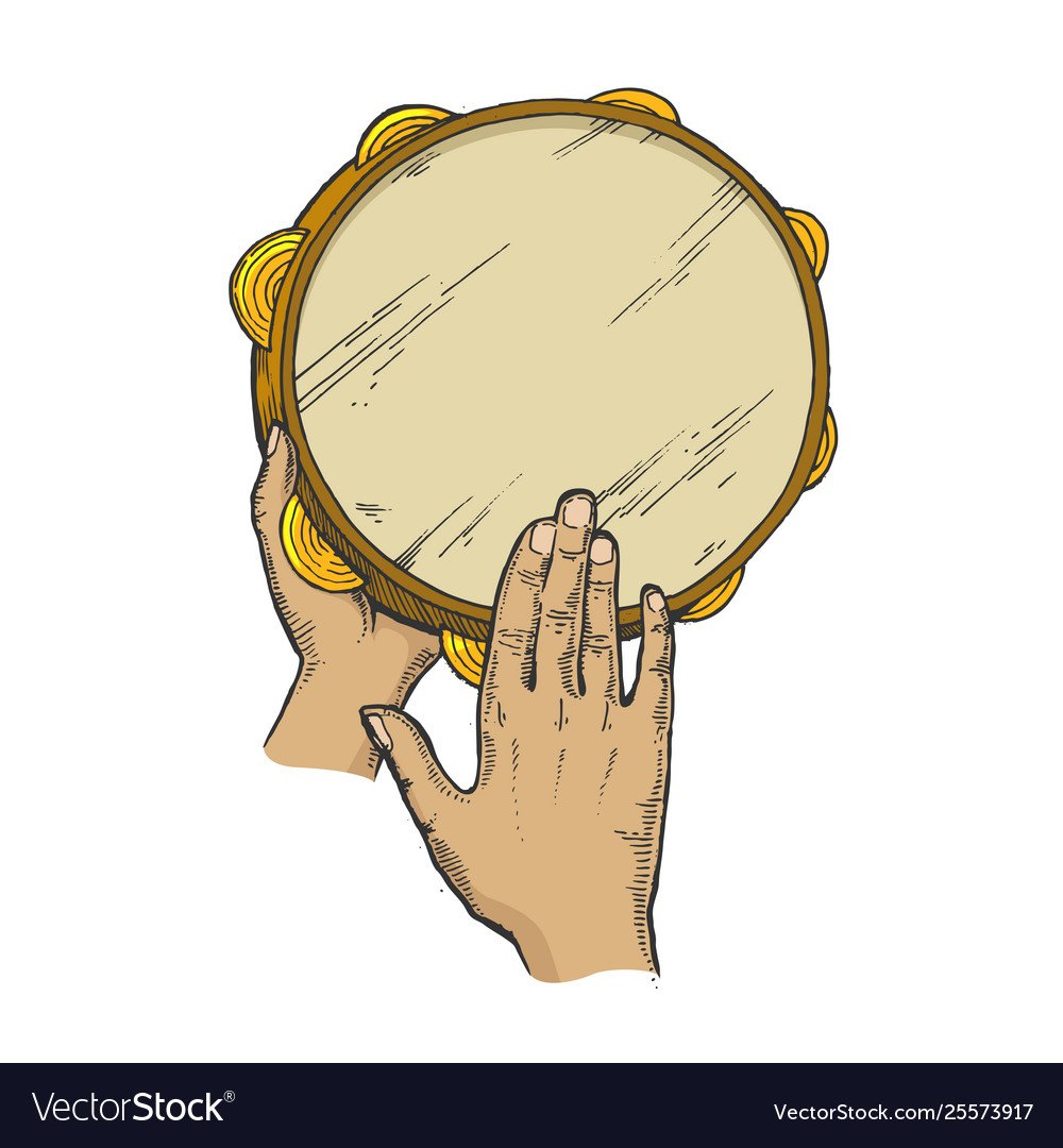 Бубен детский на прозрачном фоне