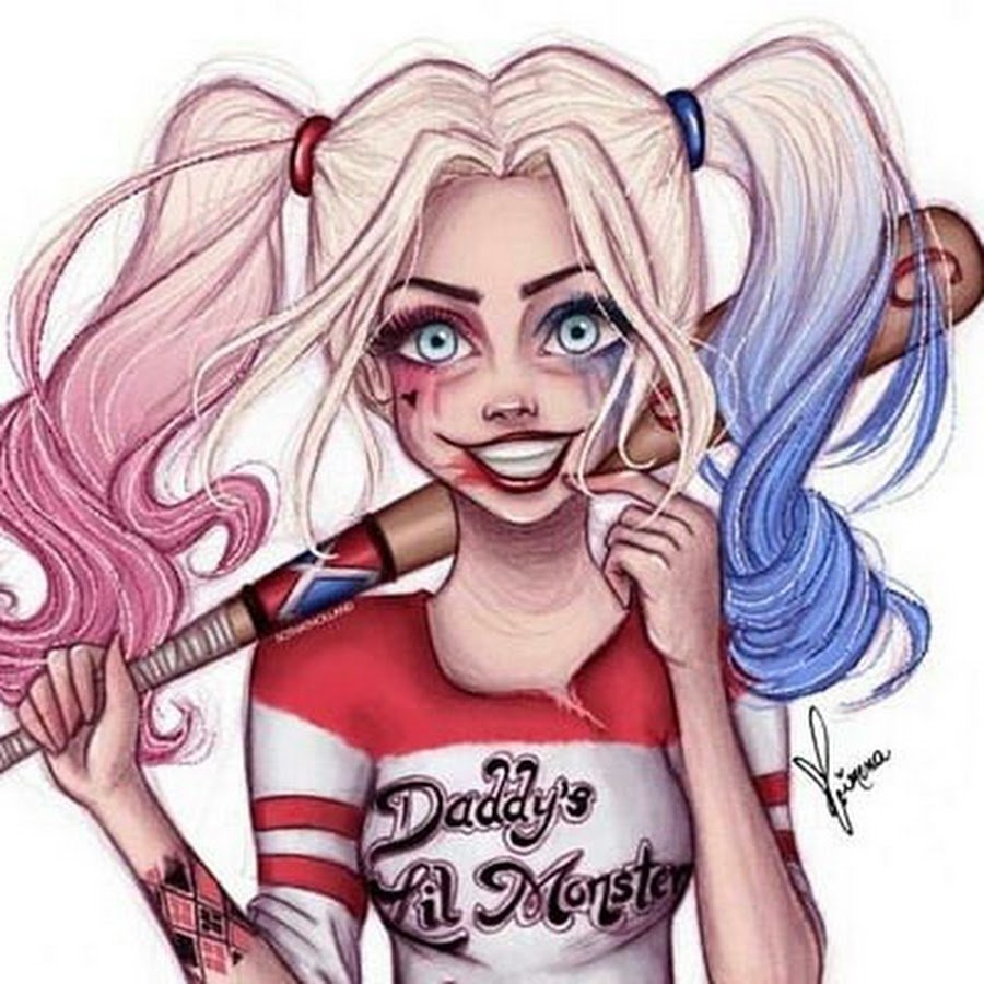 Нарисовать Харли Квин Квин