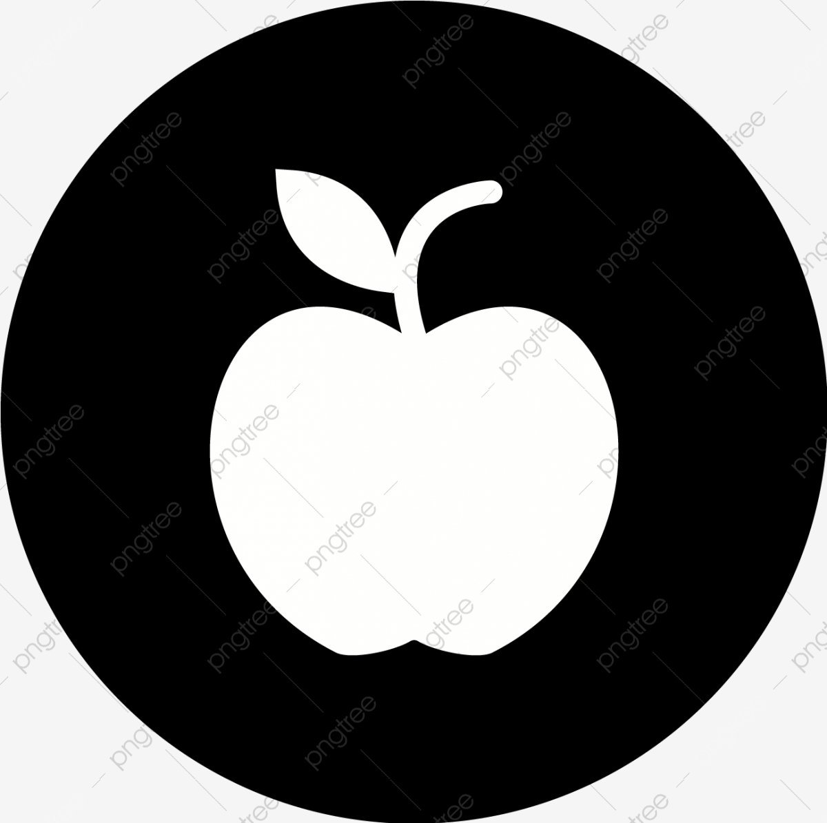 Яблоко контур на прозрачном фоне