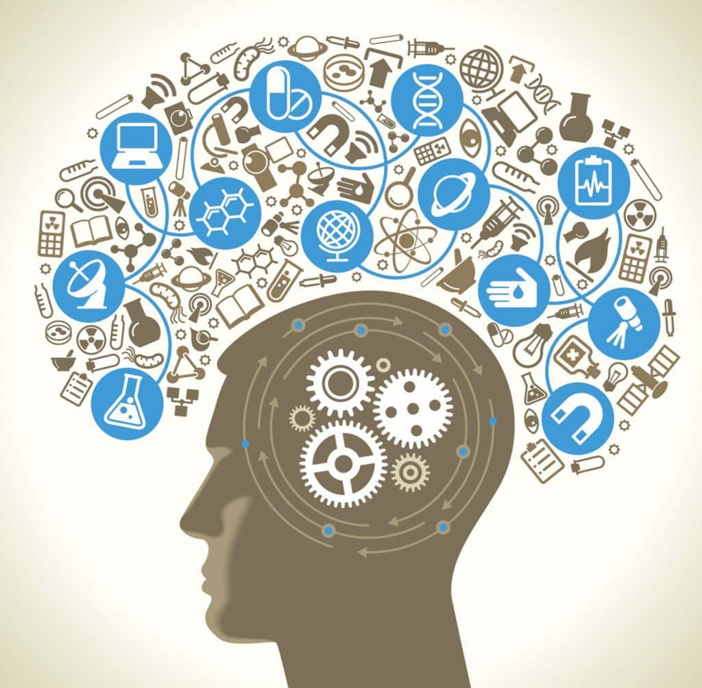 Человек с шестеренками в голове