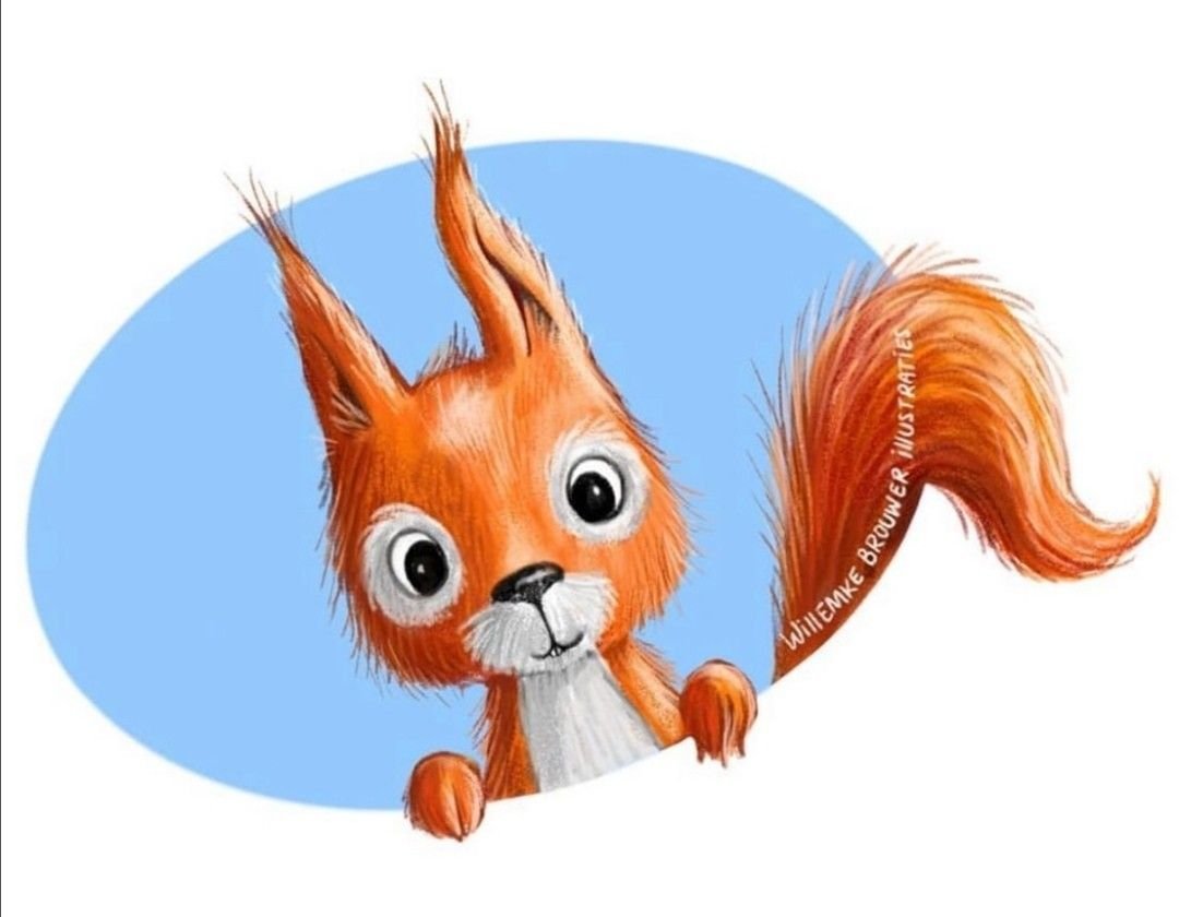 Белка гуашью